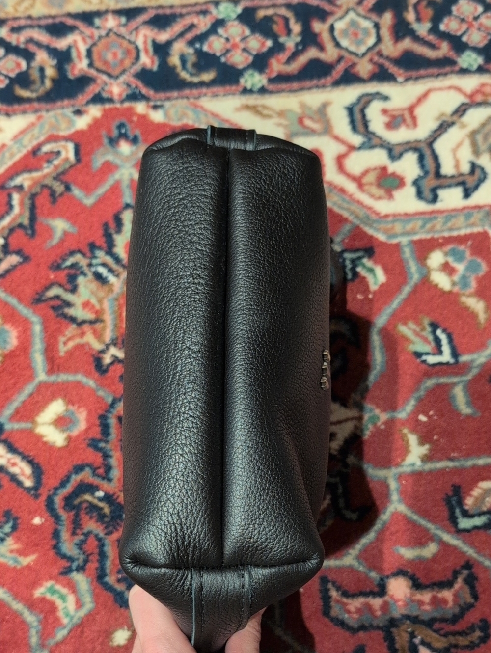 Small Slouchy Bag By Portland Leather Goods In Pebbled Black Leather - Picture 7 of 14